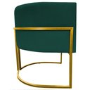 Ver mais imagens de Poltrona Decorativa Recepção Luna Suede Cores Base de Ferro Dourada - Verde, Suede
