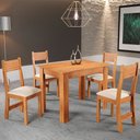Ver imagem 1 de Mesa de Jantar 4 Lugares Neide Mel/nude 26292 - Pnr Móveis