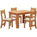Ver imagem 2 de Mesa de Jantar 4 Lugares Neide Mel/nude 26292 - Pnr Móveis