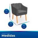 Ver imagem 7 de Kit com 2 Poltronas para Sala Moderna e Confortável Milla
