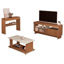 Ver imagem 1 de Rack Tv 65 Pol 160 Cm Aparador e Mesa Centro Cinamomo Off White Arly Cinamomo Off White