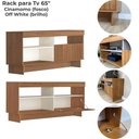 Ver imagem 7 de Rack Tv 65 Pol 160 Cm Aparador e Mesa Centro Cinamomo Off White Arly Cinamomo Off White