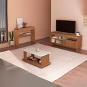 Ver mais imagens de Rack Tv 65 Pol 160 Cm Aparador e Mesa Centro Cinamomo Off White Arly Cinamomo Off White