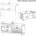 Ver imagem 4 de Rack Tv 65 Pol 160 Cm Aparador e Mesa Centro Cinamomo Off White Arly Cinamomo Off White