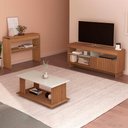 Ver imagem 2 de Rack Tv 65 Pol 160 Cm Aparador e Mesa Centro Cinamomo Off White Arly Cinamomo Off White