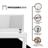 Penteadeira com Espelho Multiuso Quarto Camarim Make em Mdf - 5