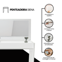 Ver imagem 5 de Penteadeira com Espelho Multiuso Quarto Camarim Make em Mdf