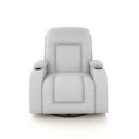 Ver imagem 2 de Poltrona do Papai Reclinável Giratória e Balanço Sala de Cinema Crihs com Massagem e Aquecimento PU Branco G23 - Gran Belo