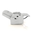 Ver imagem 5 de Poltrona do Papai Reclinável Giratória e Balanço Sala de Cinema Crihs com Massagem e Aquecimento PU Branco G23 - Gran Belo