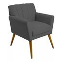 Ver imagem 2 de Kit 2 Poltronas Decorativa Cecília - Cinza