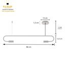 Ver imagem 4 de Luminária Lustre Teto Pendente Sabre Tubular Slim Dourado T8