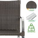 Ver imagem 4 de 2 Cadeiras Ascoli com Mesa Baixa Decore Mobília Pedra Ferro