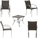Ver imagem 5 de 2 Cadeiras Ascoli com Mesa Baixa Decore Mobília Pedra Ferro