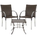 Ver imagem 1 de 2 Cadeiras Ascoli com Mesa Baixa Decore Mobília Pedra Ferro