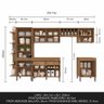 Cozinha Modulada 12 Portas 7 Peças Vitória Carvalho/menta - Móveis Arapongas - 5
