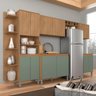 Cozinha Modulada 12 Portas 7 Peças Vitória Carvalho/menta - Móveis Arapongas - 3