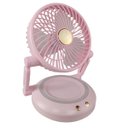 Ver imagem 5 de Ventilador Mesa Portatil Dobravel 3 Velocidades Angulo Ajustavel Led Iluminaçao Usb Maquiagem Verao