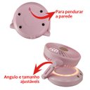 Ver imagem 2 de Ventilador Mesa Portatil Dobravel 3 Velocidades Angulo Ajustavel Led Iluminaçao Usb Maquiagem Verao