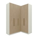 Ver imagem 6 de Guarda-roupa Modulado 173 X 134cm Canto Reto 5 Portas 3 Gavetas Seletto Henn - Areia/jequitibá