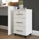 Ver imagem 2 de Gaveteiro 3 Gavetas Bacoli com Rodinhas - Branco