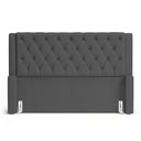 Ver imagem 3 de Cabeceira Atena para Cama Box Queen Size 160cm Capitonê com Frame Linho Cinza Escuro - Desk Design