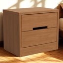 Ver imagem 2 de Mesa de Cabeceira 2 Gavetas 54 Cm S822 Kappesberg Canela