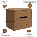Ver imagem 3 de Mesa de Cabeceira 2 Gavetas 54 Cm S822 Kappesberg Canela