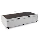 Ver imagem 4 de Cama Box Solteirão com Baú Branco Sintético 96x203x40 - Empório Mathias