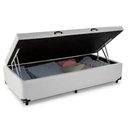 Ver imagem 3 de Cama Box Solteirão com Baú Branco Sintético 96x203x40 - Empório Mathias