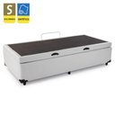 Ver imagem 2 de Cama Box Solteirão com Baú Branco Sintético 96x203x40 - Empório Mathias