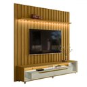Ver imagem 2 de Rack com Painel para Tv até 70 Polegadas Loop 2 Gavetas 1 Prateleira Cedro/off White - Olivar Móveis