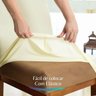 3 Forro de Cadeiras de Malha com Elástico Creme - 3