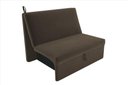 Ver imagem 1 de Sofá Cama 2 Lugares Compacro sem Braço 115 Larg Malu Matrix Cor:suede Capuccino