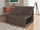 Ver imagem 4 de Sofá Cama 2 Lugares Compacro sem Braço 115 Larg Malu Matrix Cor:suede Capuccino