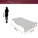 Ver imagem 6 de Sofá Cama 2 Lugares Compacro sem Braço 115 Larg Malu Matrix Cor:suede Capuccino