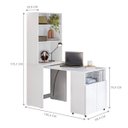 Ver imagem 4 de Mesa Serra Clara 2 Portas com Estante Aço Branco