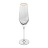 Cj 2 Taças de Cristal P/champagne C/fio Dourado Taj 300ml Wolff - 2