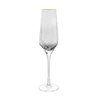Cj 2 Taças de Cristal P/champagne C/fio Dourado Taj 300ml Wolff - 7