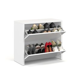 Sapateira Mel com 2 Portas Basculantes para Quarto ou Hall de Entrada - Branco - 6