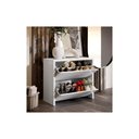 Ver imagem 3 de Sapateira Mel com 2 Portas Basculantes para Quarto ou Hall de Entrada - Branco