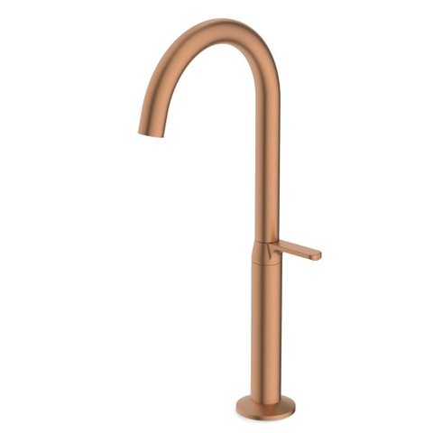 Torneira para Lavatório de Mesa Bica Alta Celite Design – Rose Gold Matte
