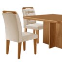 Ver imagem 7 de Mesa de Jantar Olímpia 90cm Mdf Canto Copo e com 4 Cadeiras Carol