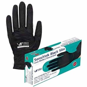 Luva Procedimento Nitrílica Preta M C/100