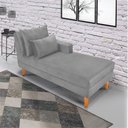 Ver imagem 1 de Divã Chaise Chloe 160cm Cinza Castanho