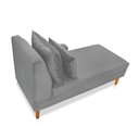 Ver imagem 7 de Divã Chaise Chloe 160cm Cinza Castanho