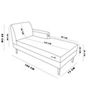 Ver imagem 2 de Divã Chaise Chloe 160cm Cinza Castanho