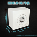 Ver imagem 4 de Spot Plafon Sobrepor de Teto Direcionável Quadrado Lâmpada Ar 70 - 3500/1 - Branco Texturizado