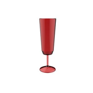 Taça Champanhe Vermelha Transparente Marca Crippa Champagne