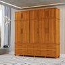 Guarda Roupas Berlim 100% Mdf C/ 10 Portas 12 Gavetas Pés Madeira - Luapa - Freijó - 1
