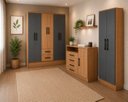 Ver imagem 6 de Kit Guarda Roupa 6 Portas+ Cômoda+ Sapateira=quarto Completo